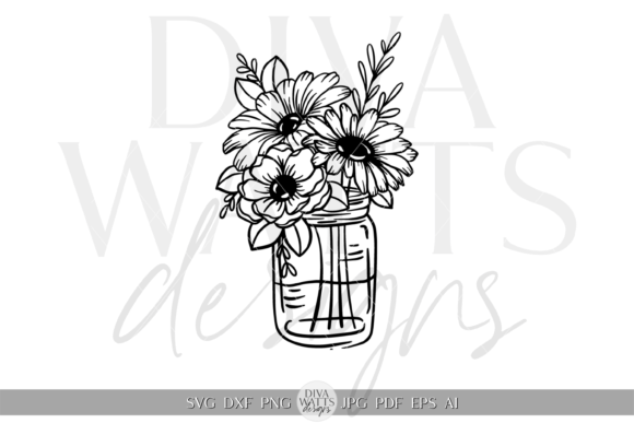 Artistic Mason Jar Arrangement SVG Review