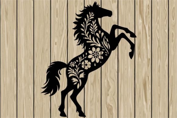 Floral Horse Stencil SVG Review for Embroidery Projects