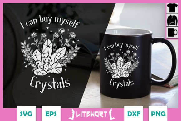 Floral I Can Buy Myself Crystals SVG Review