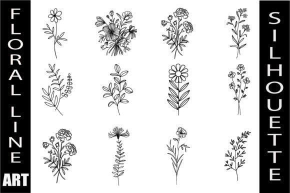 Floral Line Art Silhouette Review for Real Embroidery
