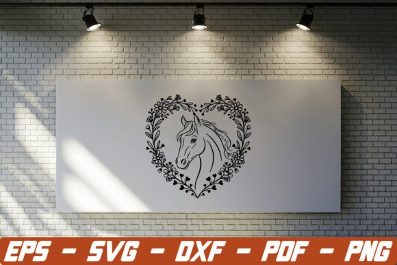 Horse Face with Flowers Svg, Animal Svg Review