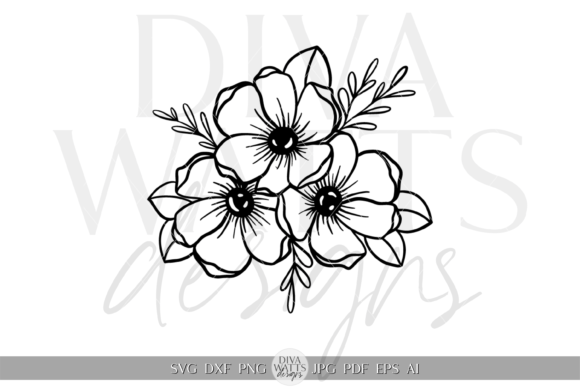 Minimalist Flower Trio Design SVG Review