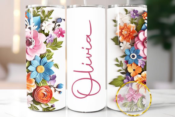 Personalized Floral Tumbler Wrap Design Review