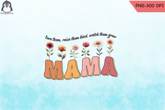 Retro Groovy Mama Floral PNG Review